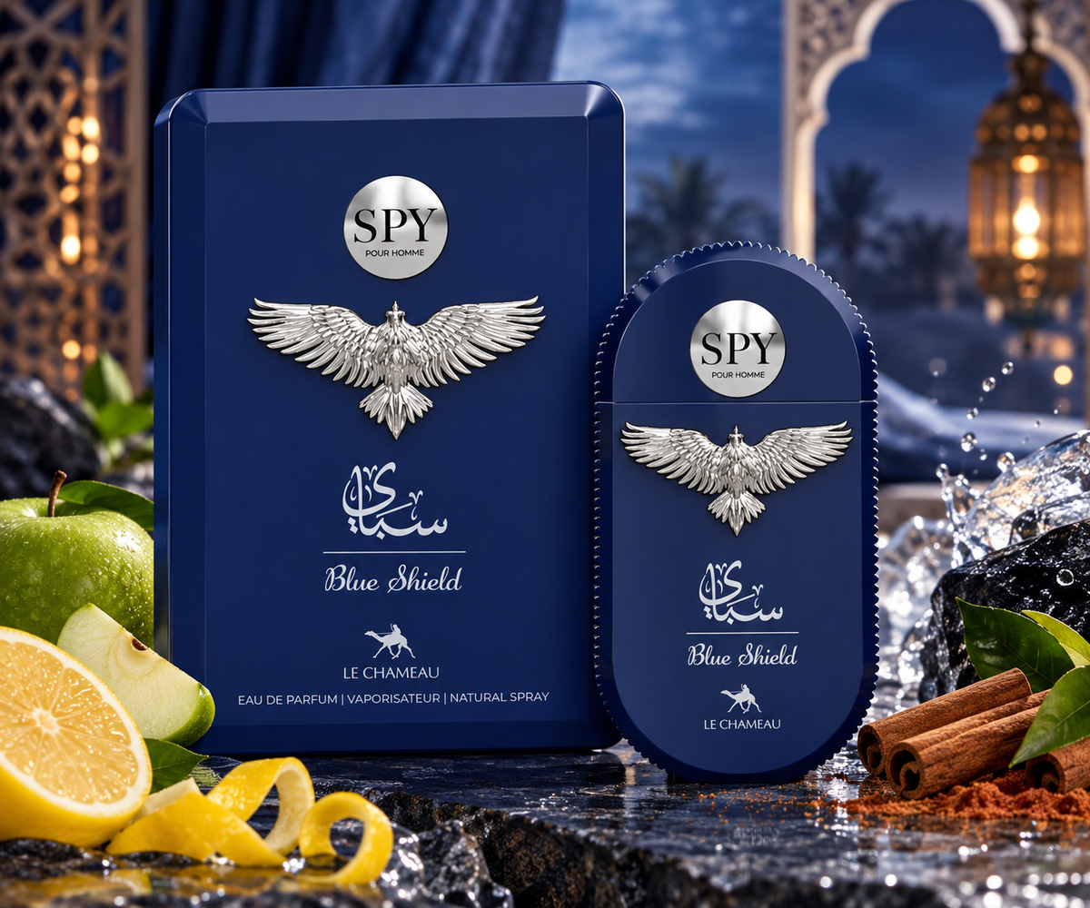Le Chameau Spy Blue Shield Eau de Parfum 90ml bottle