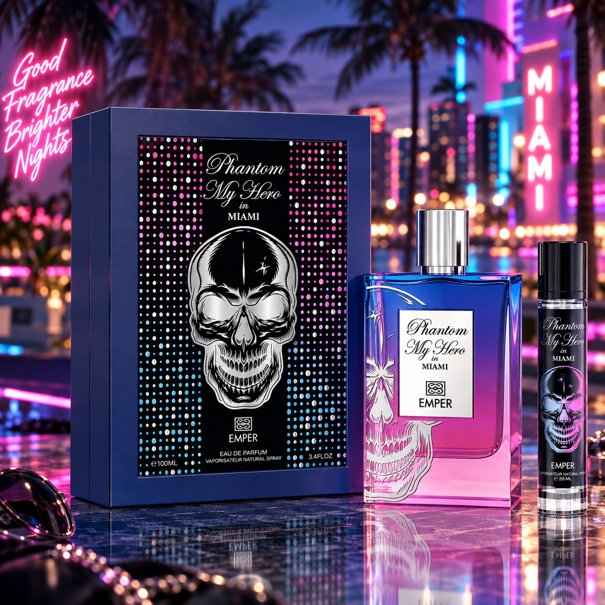 Emper Phantom My Hero in Miami Eau de Parfum 120ml bottle